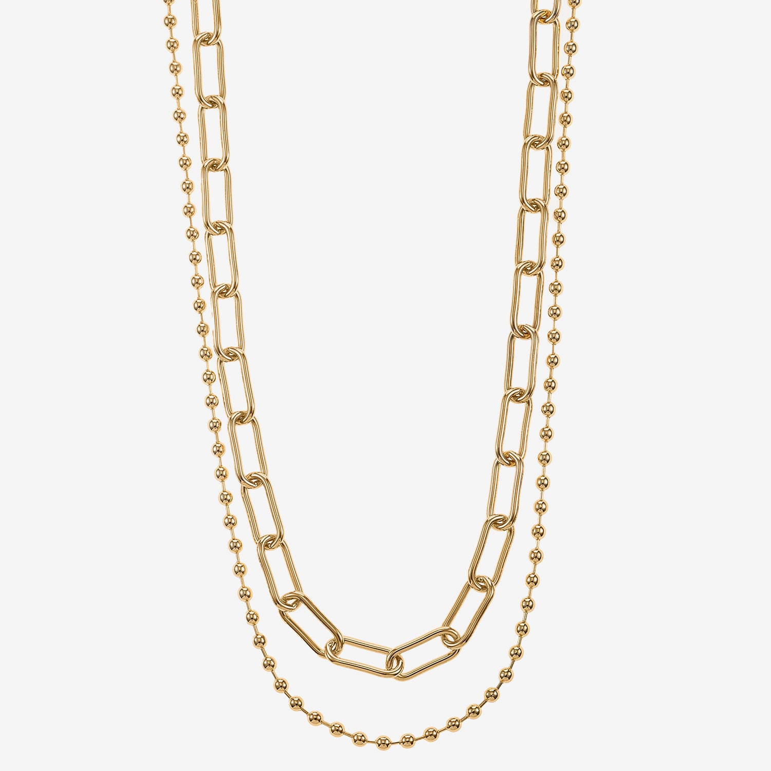 Liz Claiborne Womens 17 Inch Paperclip Chain Necklace
