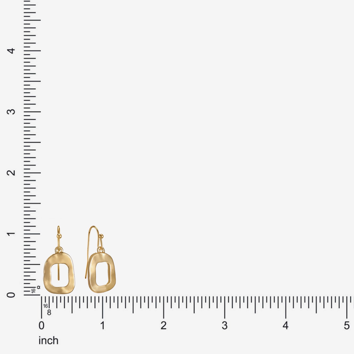Liz Claiborne Hammered Womens Drop Earrings