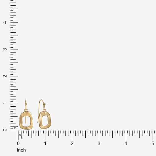 Liz Claiborne Hammered Womens Drop Earrings