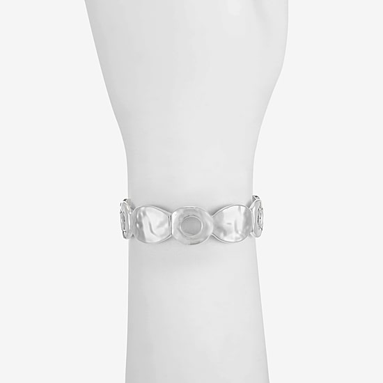 Liz Claiborne Hammered Disc Womens Stretch Bracelet