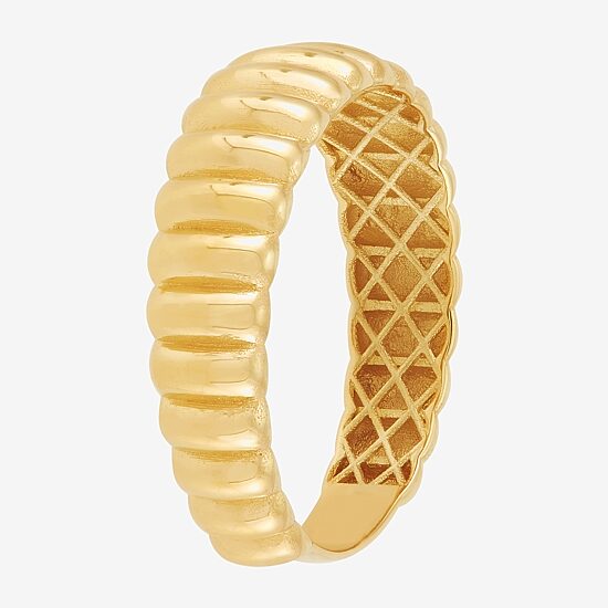 Womens 6MM 14K Gold Round Band