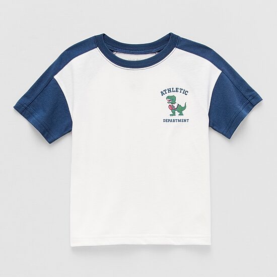 Okie Dokie Active Toddler & Little Boys Crew Neck Short Sleeve Regular Fit Graphic T-Shirt