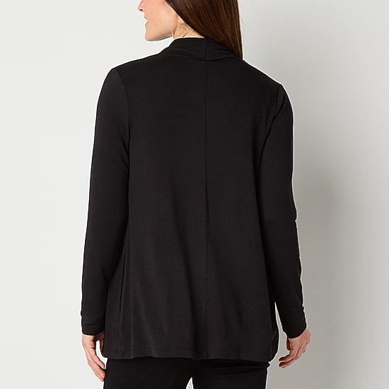 Liz Claiborne Womens Long Sleeve Open Front Cardigan
