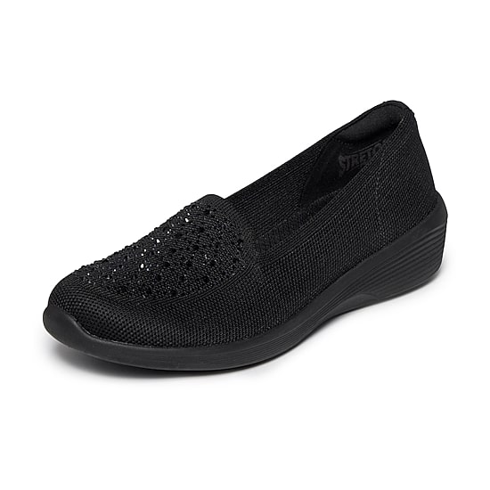 Skechers Arya Moonlit Ray Womens Almond Closed Toe Slip-On Shoe