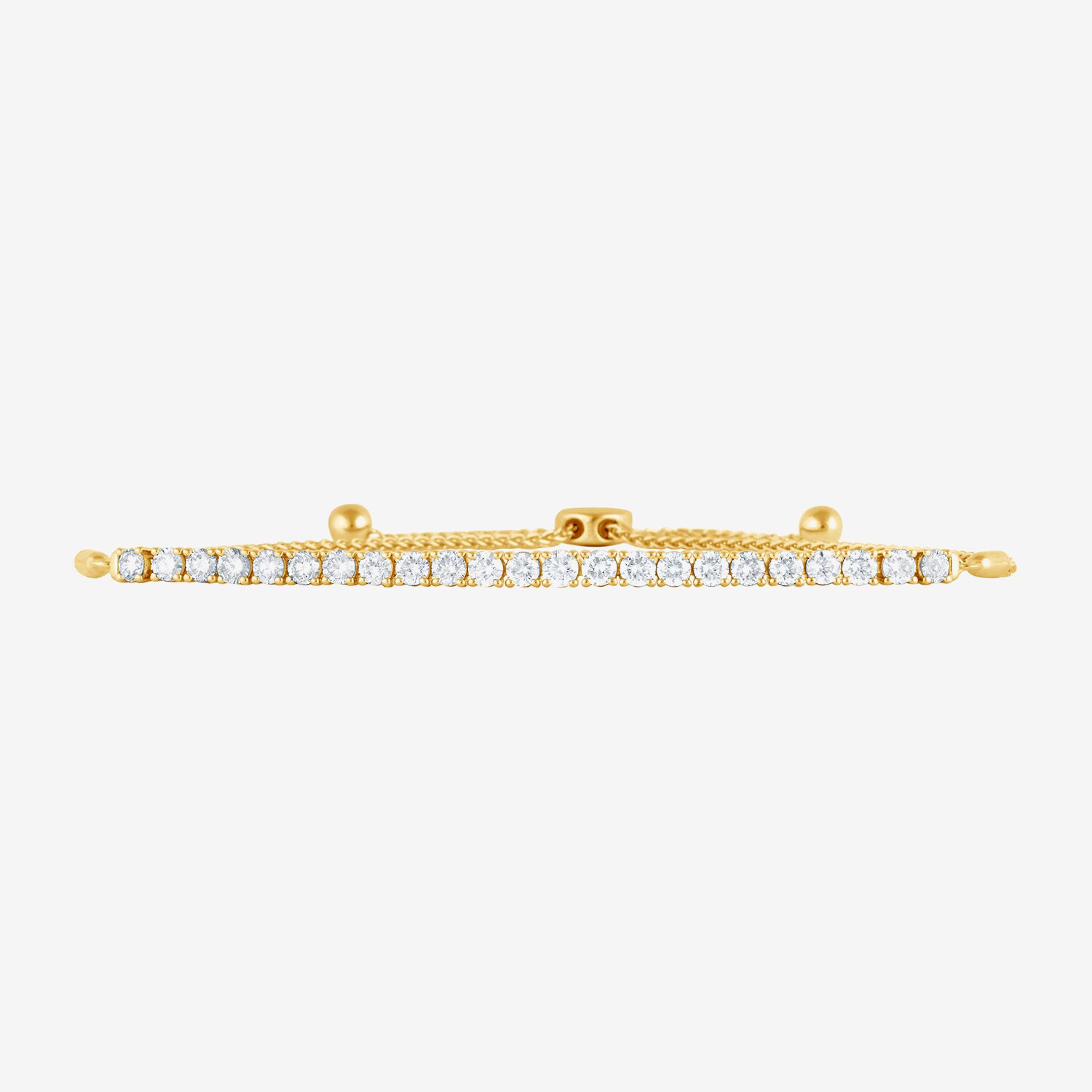 (G / Si1-Si2) Womens 2 CT. T.W. Lab Grown White Diamond Sterling Silver Bolo Bracelet