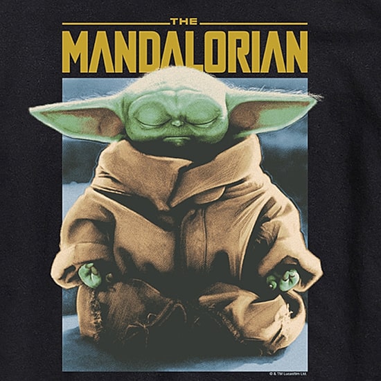 Novelty Mens Crew Neck Short Sleeve Regular Fit Baby Yoda Star Wars Big and Tall Graphic T-Shirt