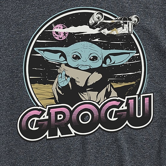 Novelty Mens Crew Neck Short Sleeve Regular Fit Baby Yoda Star Wars Graphic T-Shirt