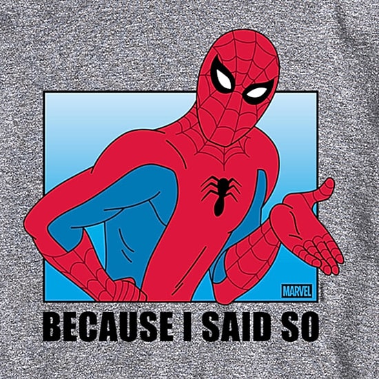 Novelty Mens Crew Neck Short Sleeve Regular Fit Spiderman Graphic T-Shirt