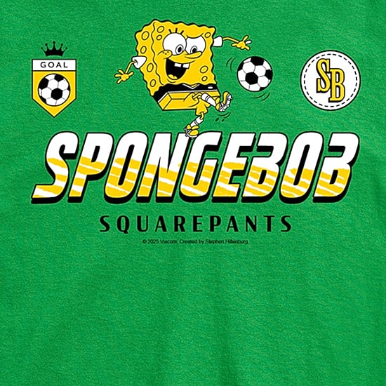 Novelty Mens Crew Neck Short Sleeve Regular Fit Spongebob Graphic T-Shirt