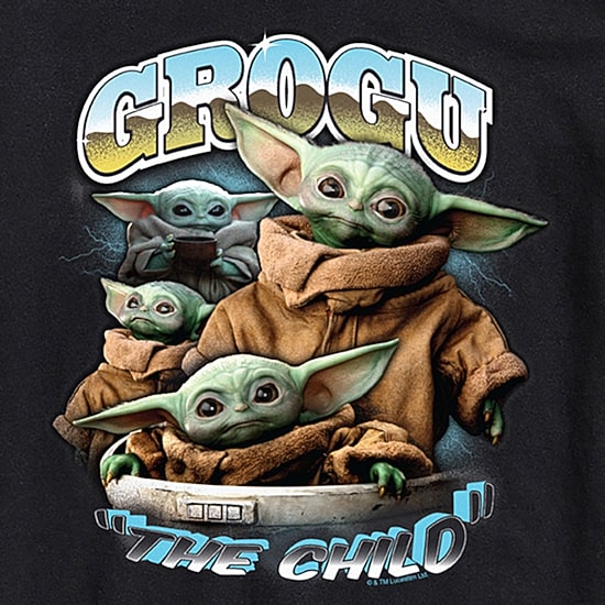 Novelty Mens Crew Neck Short Sleeve Regular Fit Baby Yoda Star Wars Big and Tall Graphic T-Shirt