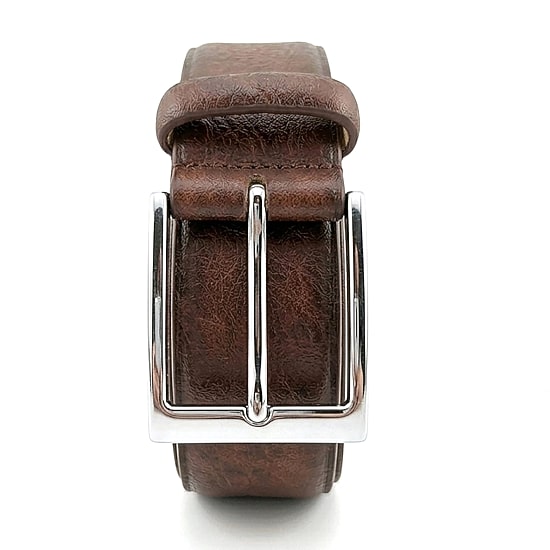 Florsheim Textured Gunmetal Buckle Mens Belt