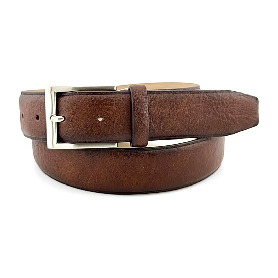 Florsheim Textured Gunmetal Buckle Mens Belt
