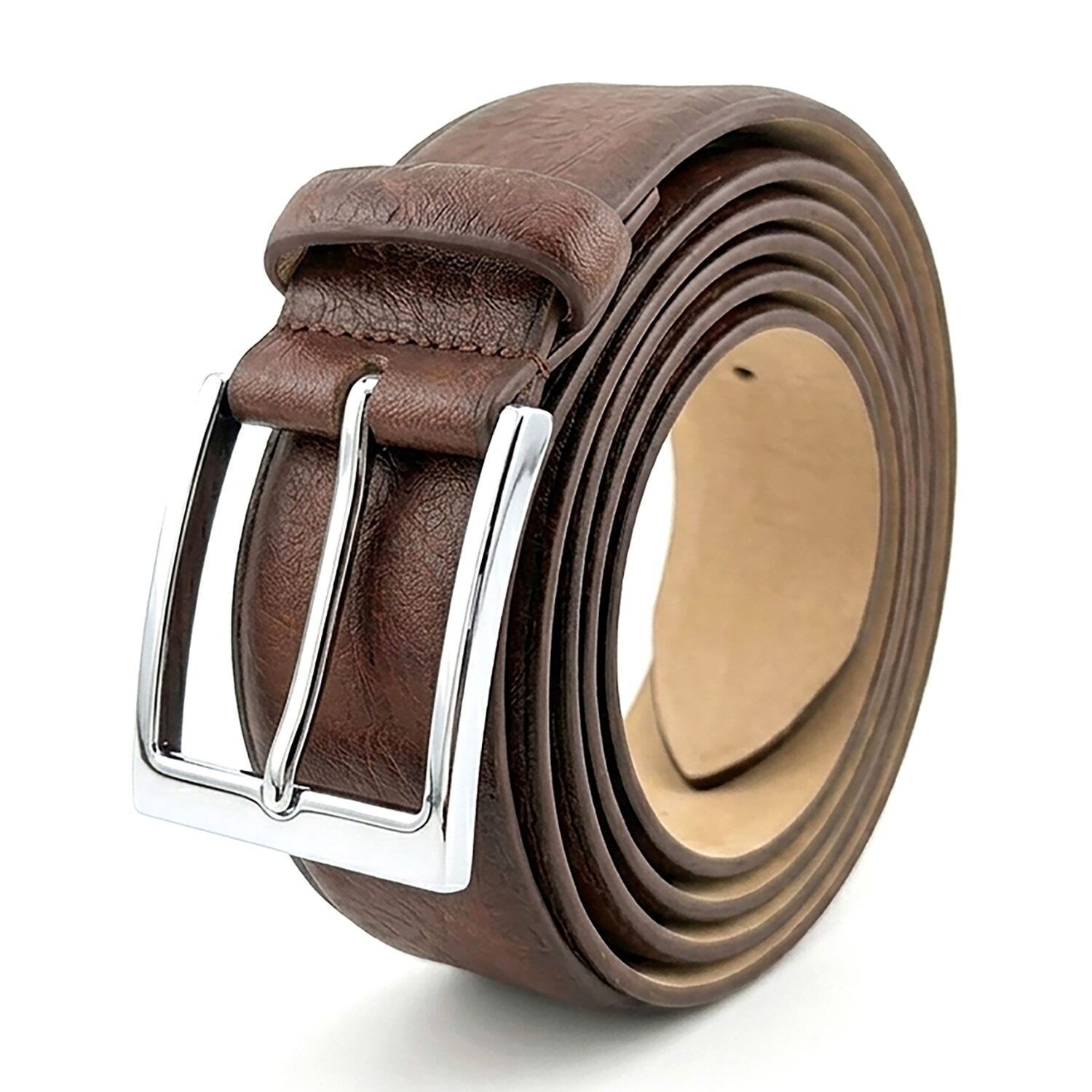 Florsheim Textured Gunmetal Buckle Mens Belt