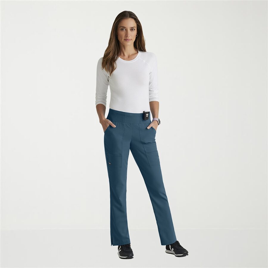 Grey's Anatomy™ by Barco Spandex Stretch Direct Grsp633 Relay 5-Pocket Mid-Rise Straight Leg Womens Plus Tall Stretch Fabric Moisture Wicking Wrinkle Resistant Scrub Pant by JCPenney