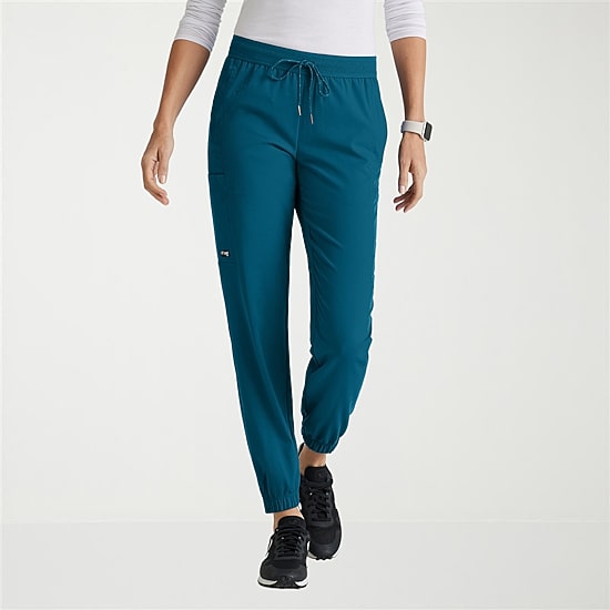 Grey's Anatomy™ by Barco Spandex Stretch Direct Grsp632 Dash 5-Pocket Mid-Rise Jogger Womens Stretch Fabric Moisture Wicking Wrinkle Resistant Scrub Pant