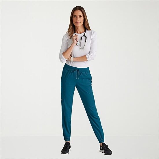 Grey's Anatomy™ by Barco Spandex Stretch Direct Grsp632 Dash 5-Pocket Mid-Rise Jogger Womens Stretch Fabric Moisture Wicking Wrinkle Resistant Scrub Pant