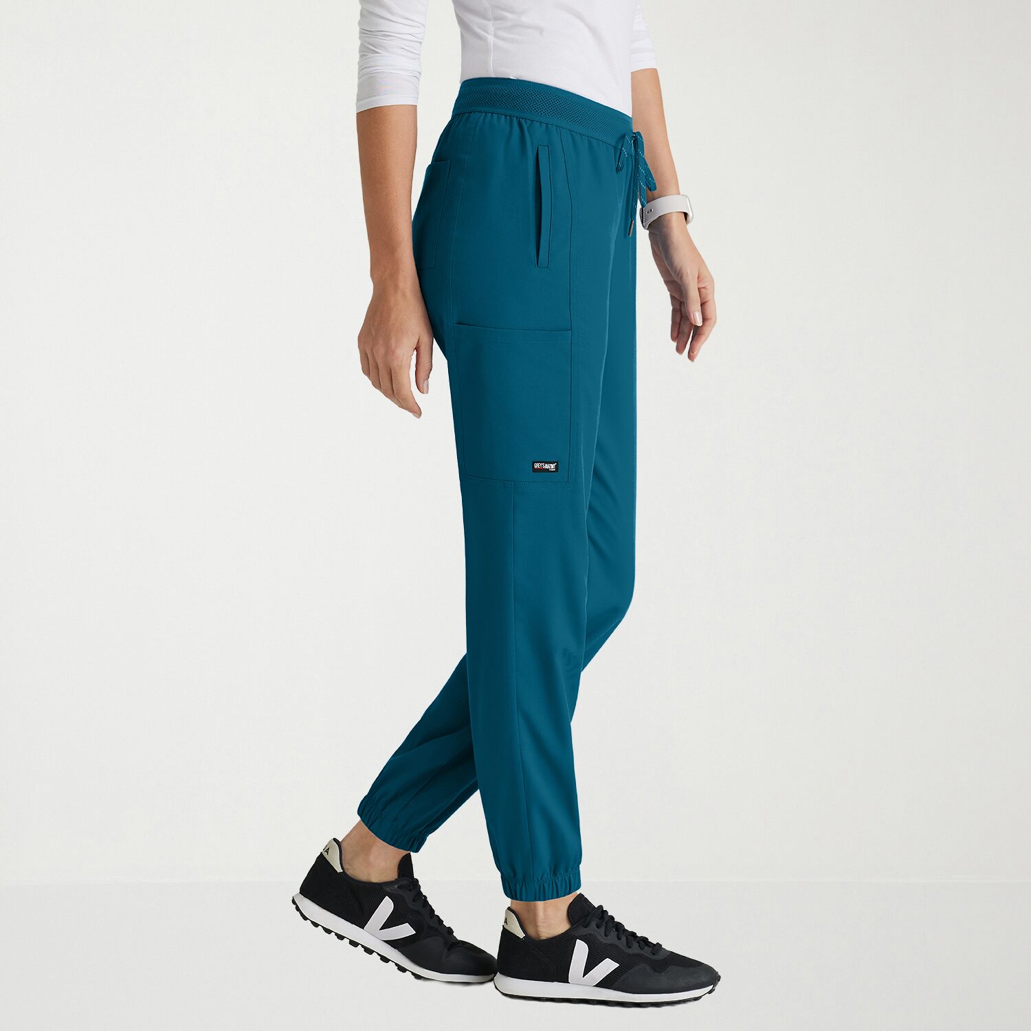 Grey's Anatomy™ by Barco Spandex Stretch Direct Grsp632 Dash 5-Pocket Mid-Rise Jogger Womens Plus Tall Fabric Moisture Wicking Wrinkle Resistant Scrub Pant
