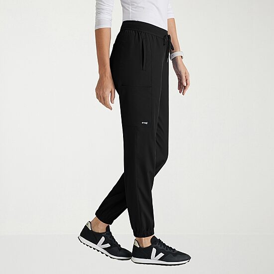 Grey's Anatomy™ by Barco Spandex Stretch Direct Grsp632 Dash 5-Pocket Mid-Rise Jogger Womens Plus Tall Stretch Fabric Moisture Wicking Wrinkle Resistant Scrub Pant