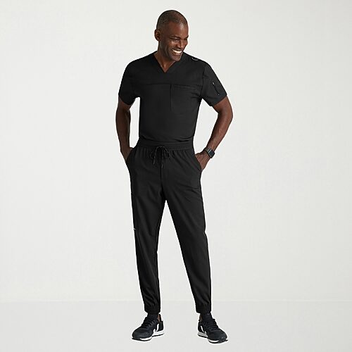 Grey's Anatomy by Barco Spandex Stretch Direct Grsp634 Striker 4-Pocket Jogger Mens Short Stretch Fabric Moisture Wicking Wrinkle Resistant Scrub Pant