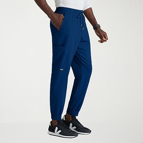 Grey's Anatomy™ by Barco Spandex Stretch Direct Grsp634 Striker 4-Pocket Jogger Mens Stretch Fabric Moisture Wicking Wrinkle Resistant Scrub Pant