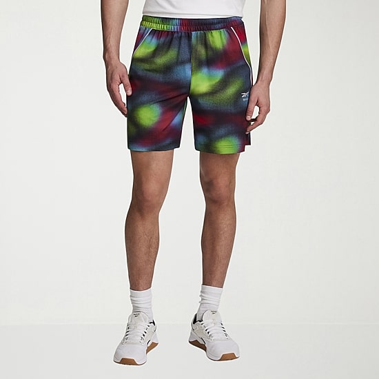 Reebok Mens 7" Mid Rise Drawstring Waist Workout Shorts