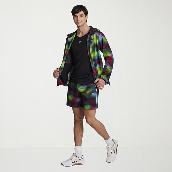 Reebok Mens 7" Mid Rise Drawstring Waist Workout Shorts