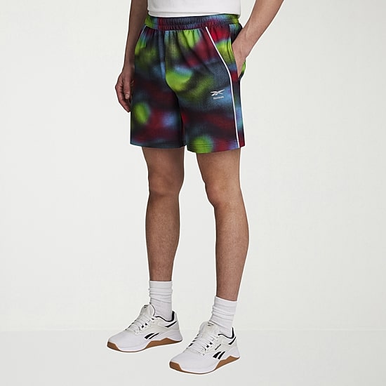 Reebok Mens 7" Mid Rise Drawstring Waist Workout Shorts