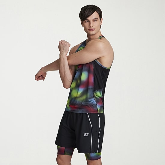 Reebok Mens Crew Neck Sleeveless Active Tank Top