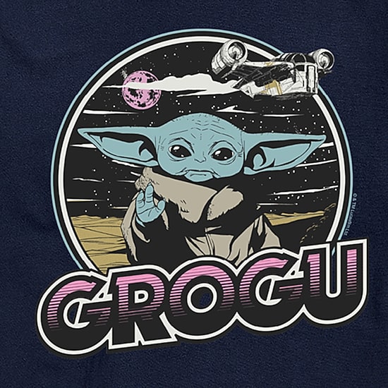 Novelty Mens Crew Neck Short Sleeve Regular Fit Baby Yoda Star Wars Graphic T-Shirt