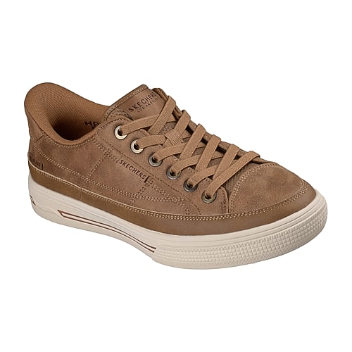 Skechers Men's Slip-ins: Arch Fit Arcade - Join Ya There Sneaker | Size 8.5 | Whiskey | Vegan | Machine Washable