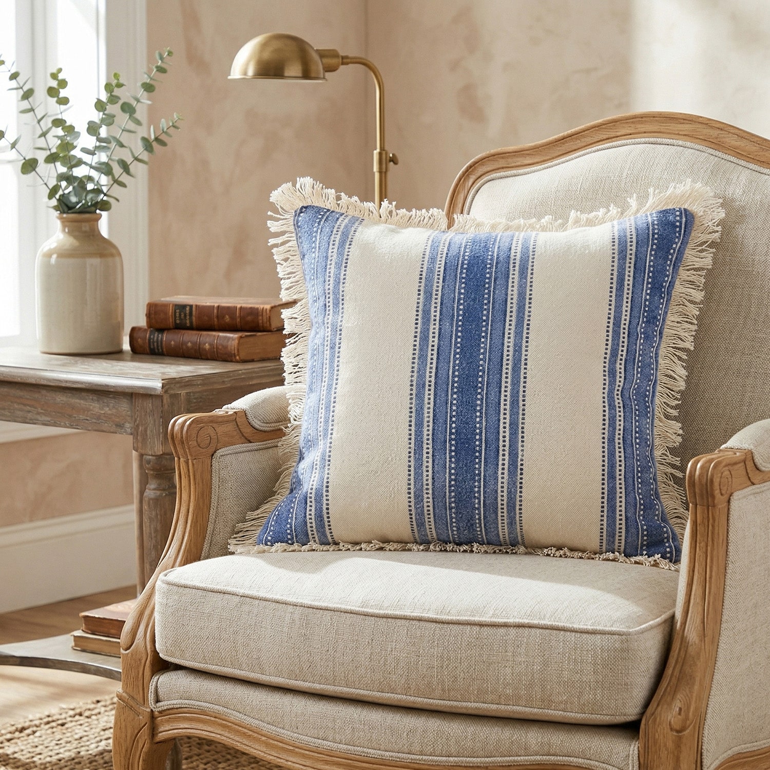 LR Home Palma Stripe Square Throw Pillow