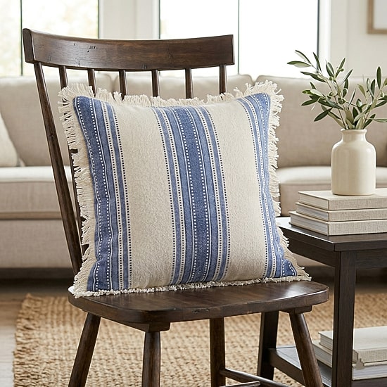 LR Home Palma Stripe Square Throw Pillow