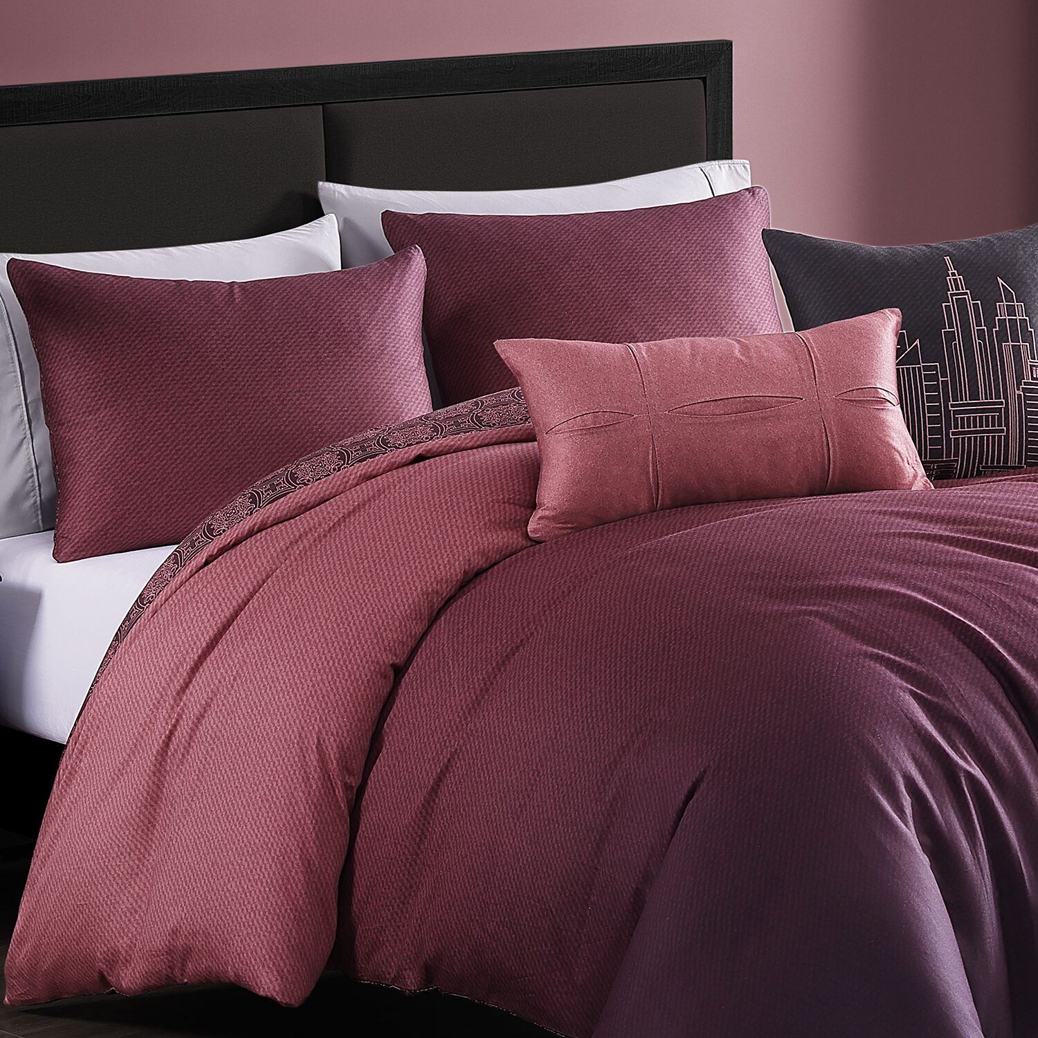 Bebejan Mauve Dreams 5-pc. REVERSIBLE Comforter Set