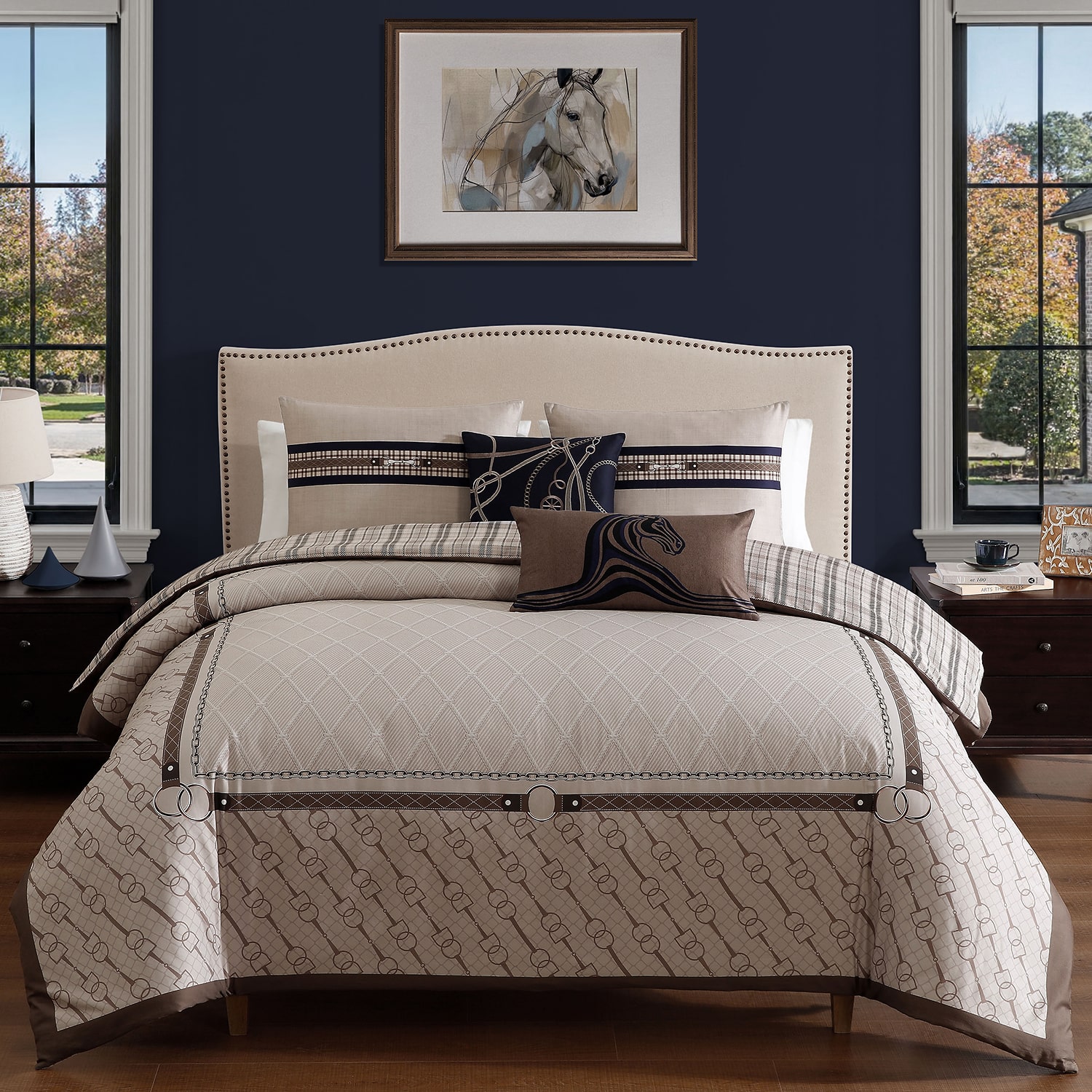Bebejan Equestrian 5-pc. Reversible Comforter Set