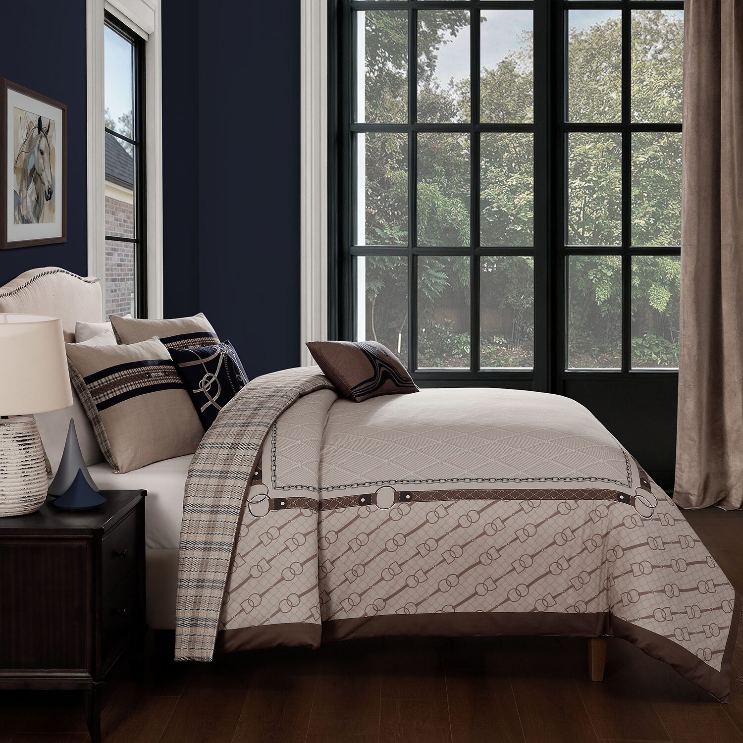 Bebejan Equestrian 5-pc. Reversible Comforter Set
