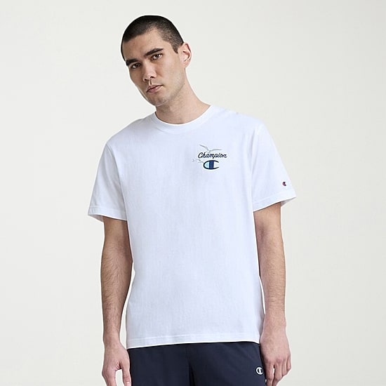 Champion Mens Crew Neck Short Sleeve Regular Fit Graphic T-Shirt