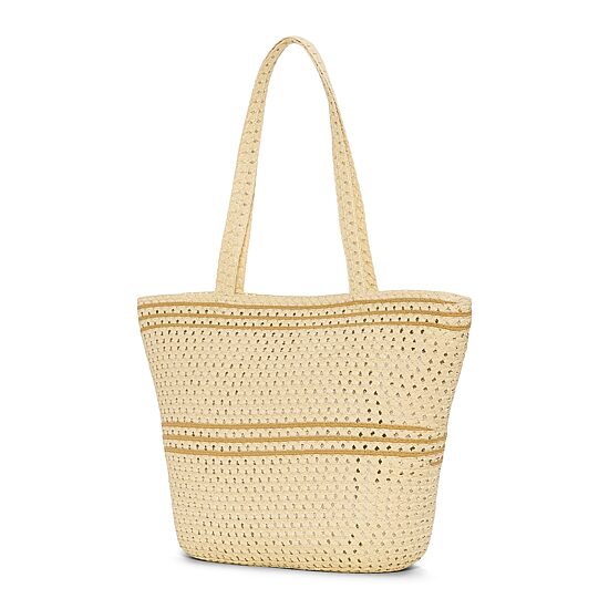 London Fog Woven Straw With Hat Set Tote Bag