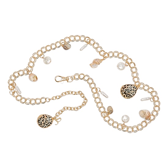 JS Jessica Simpson Shell Charm Chain Womens Belt