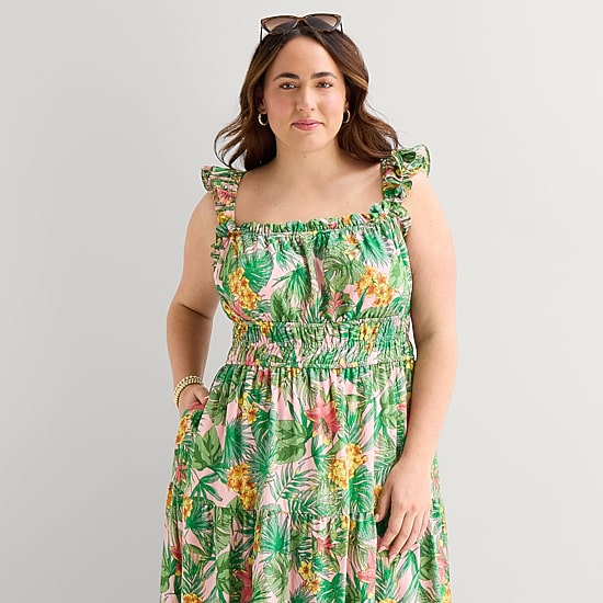 Melonie T Womens Plus Square Neck Sleeveless Maxi Dress