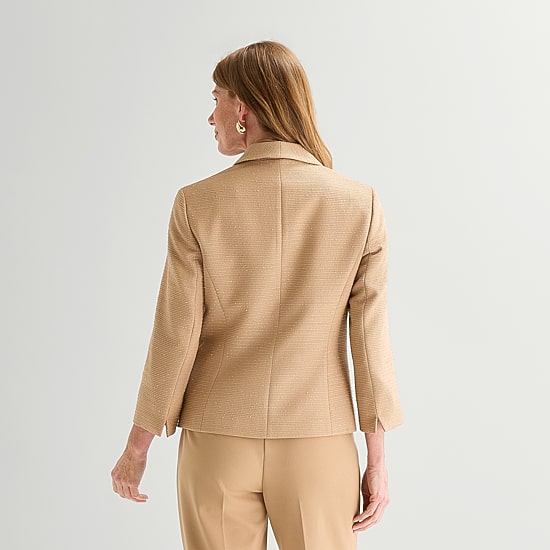 Black Label by Evan-Picone Tweed Womens Classic Fit Suit Jacket