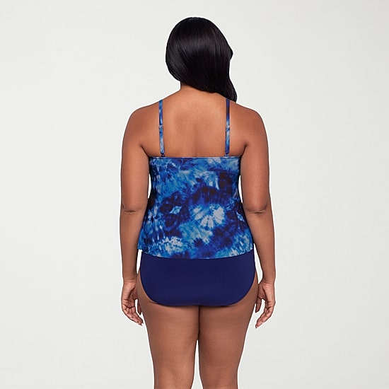 Trimshaper Womens Tie Dye Tankini Swimsuit Top