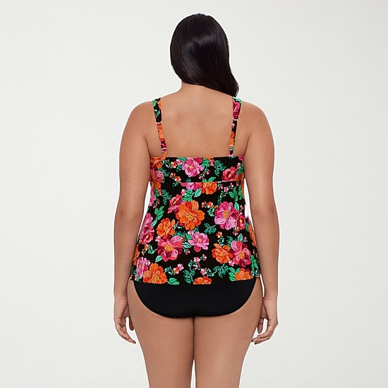 Trimshaper Womens Floral Tankini Swimsuit Top