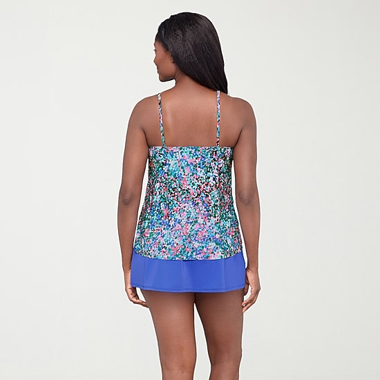 Sonnet Shores Womens Dots Tankini Swimsuit Top