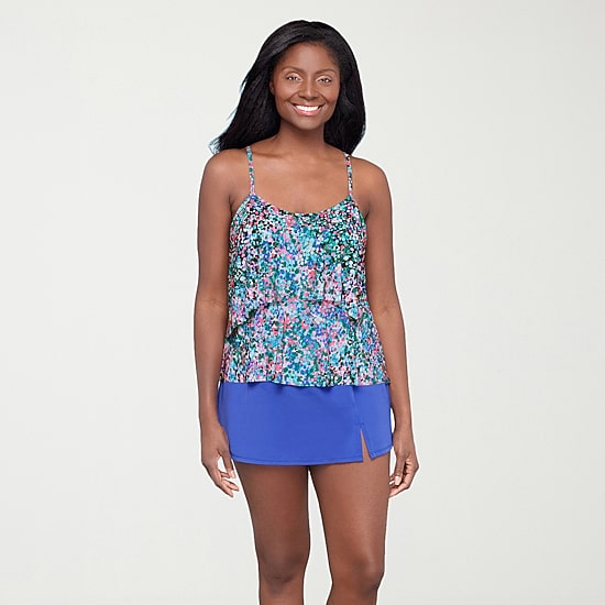 Sonnet Shores Womens Dots Tankini Swimsuit Top