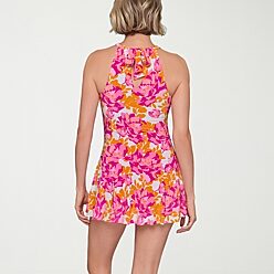 jcp swim dress Denim & Co. Beach Square Neck with Separate Brief 82% Polyester Miraclesuit Side-Ruched Swim Dress -