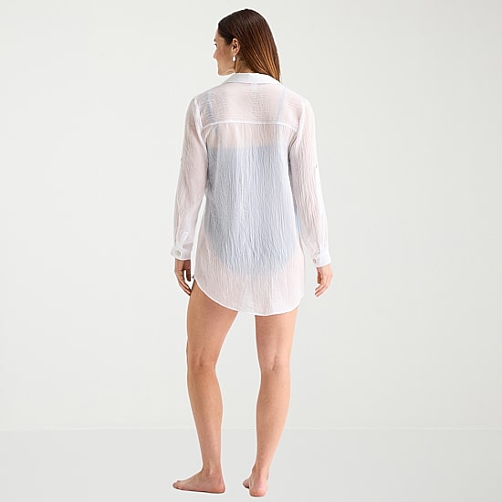 Sonnet Shores Womens Dress Swimsuit Cover-Up