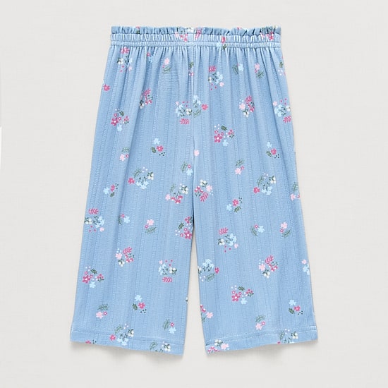 Okie Dokie Baby Girls Wide Leg Loose Fit Pull-On Pant