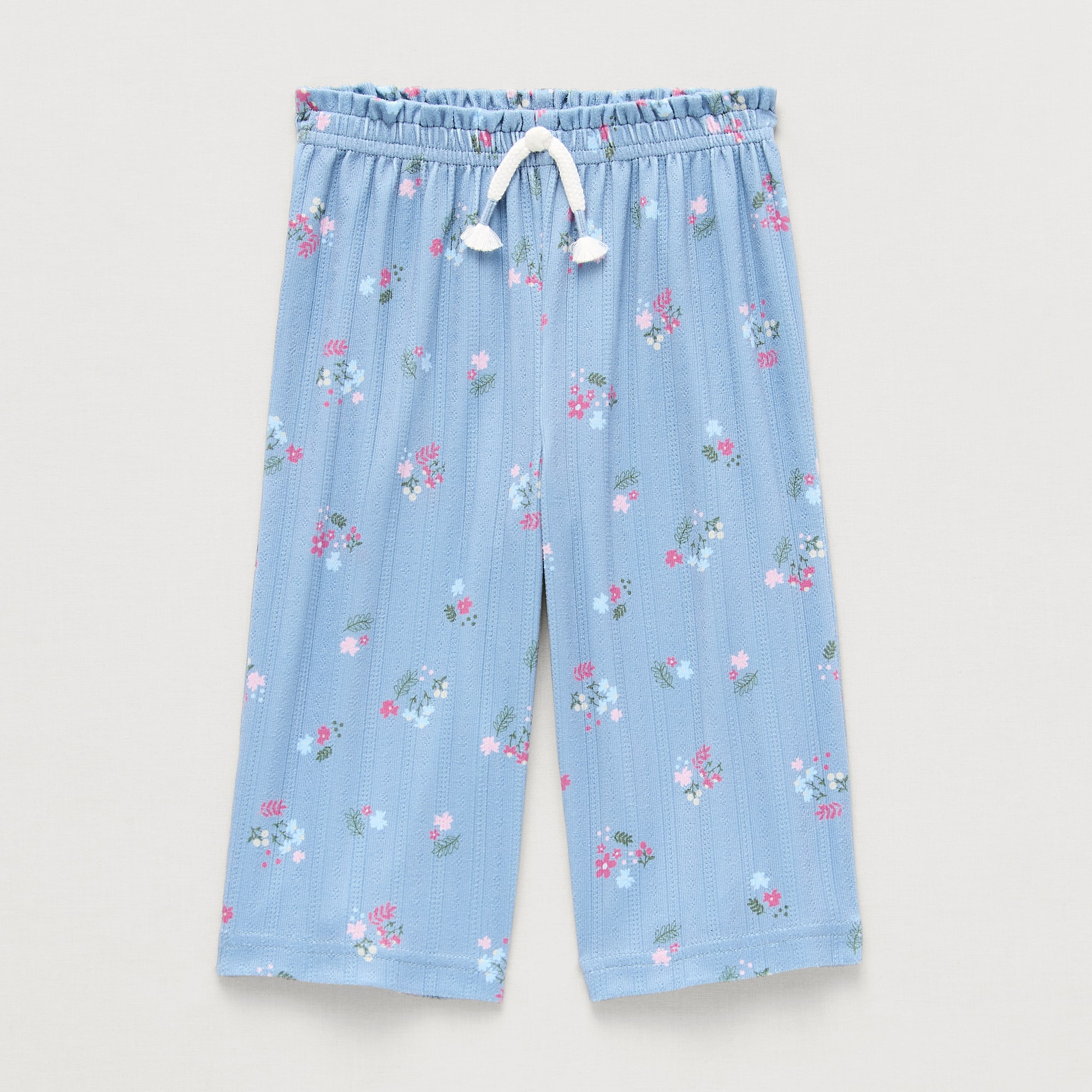 Okie Dokie Baby Girls Wide Leg Loose Fit Pull-On Pant