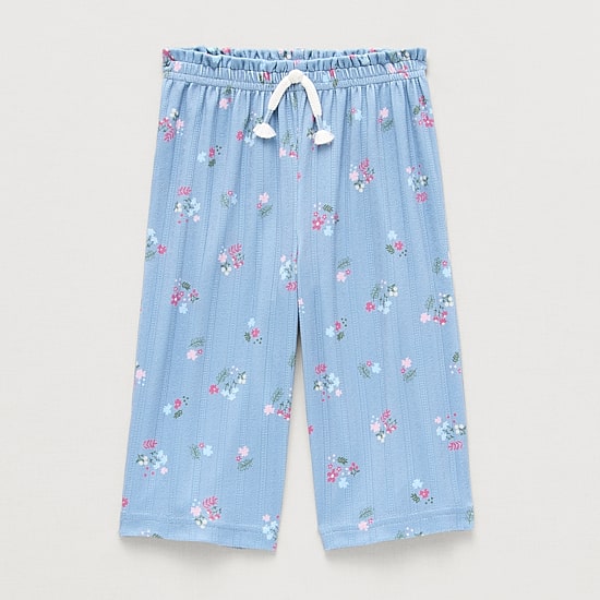 Okie Dokie Baby Girls Wide Leg Loose Fit Pull-On Pant