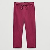Okie Dokie Toddler & Little Girls Drawstring Waist Wide Leg Regular Fit French Terry Sweatpant